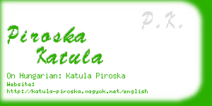 piroska katula business card